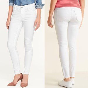 'Rockstar' Old Navy 12 White* Skinny Stretchy mid-rise* Amazing Condition